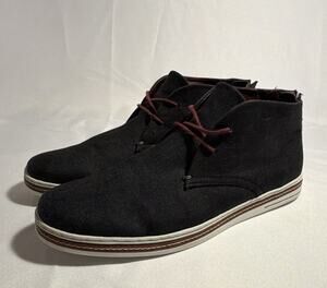 Call It Spring Men's Black Leather Lace-Up Chukka Ankle Boots US 10.5 EU 43.5